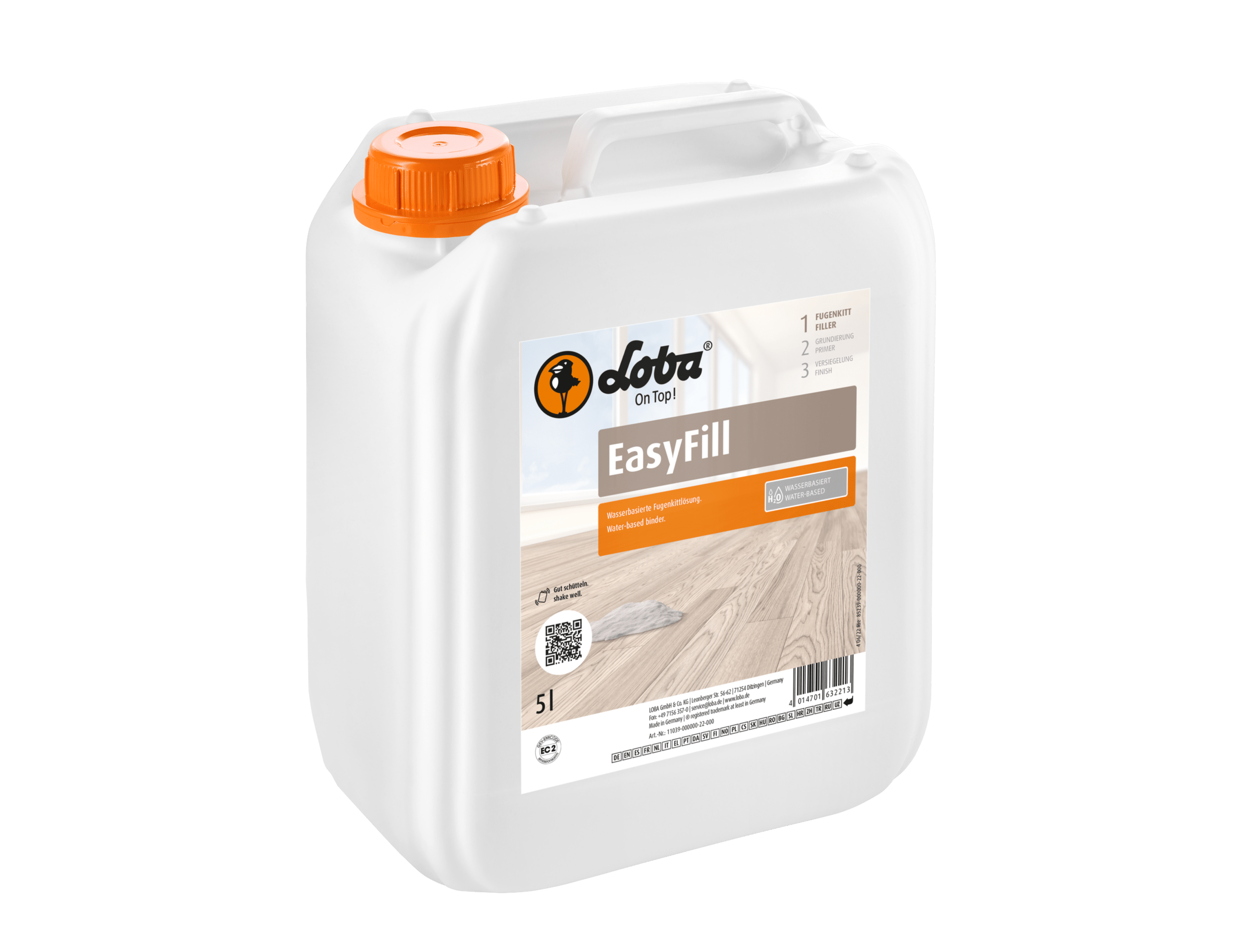 EasyFill 5L cork floor filler product container