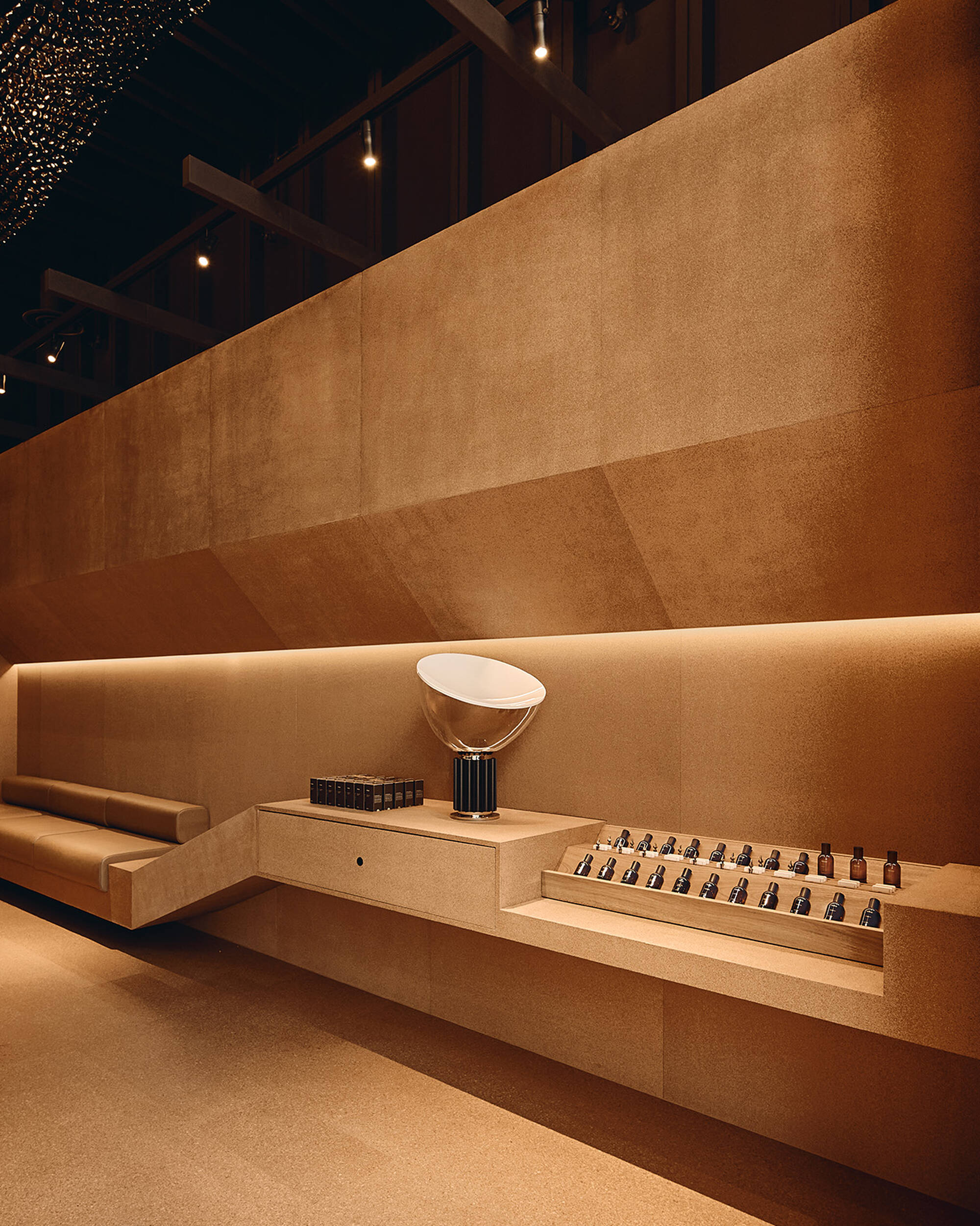 Aesop Doncaster cork wall close-up