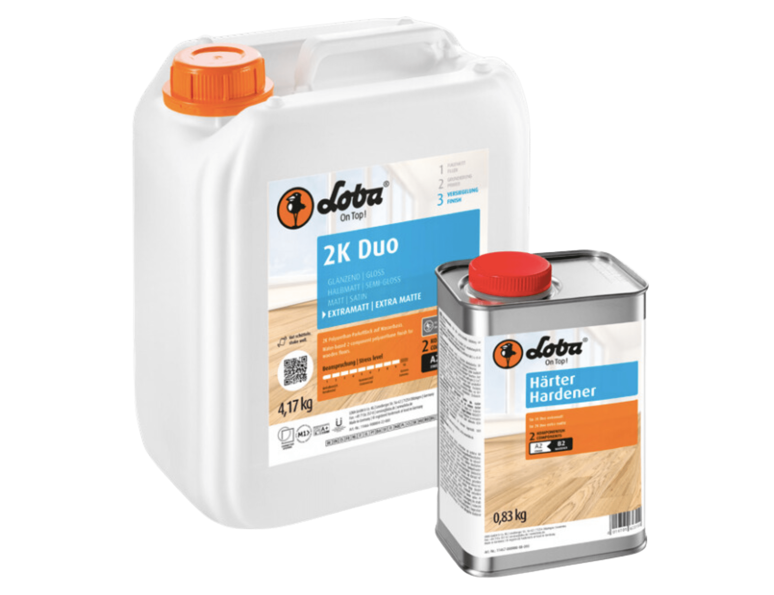 LOBA 2K Duo extra matte two-component floor finish with hardener