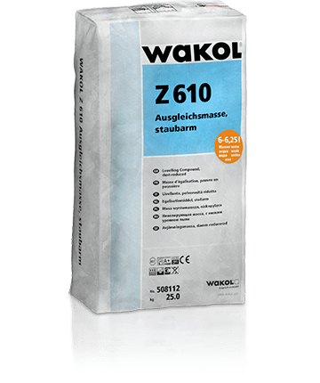 Wakol Z610 floor levelling compound packaging, 25kg