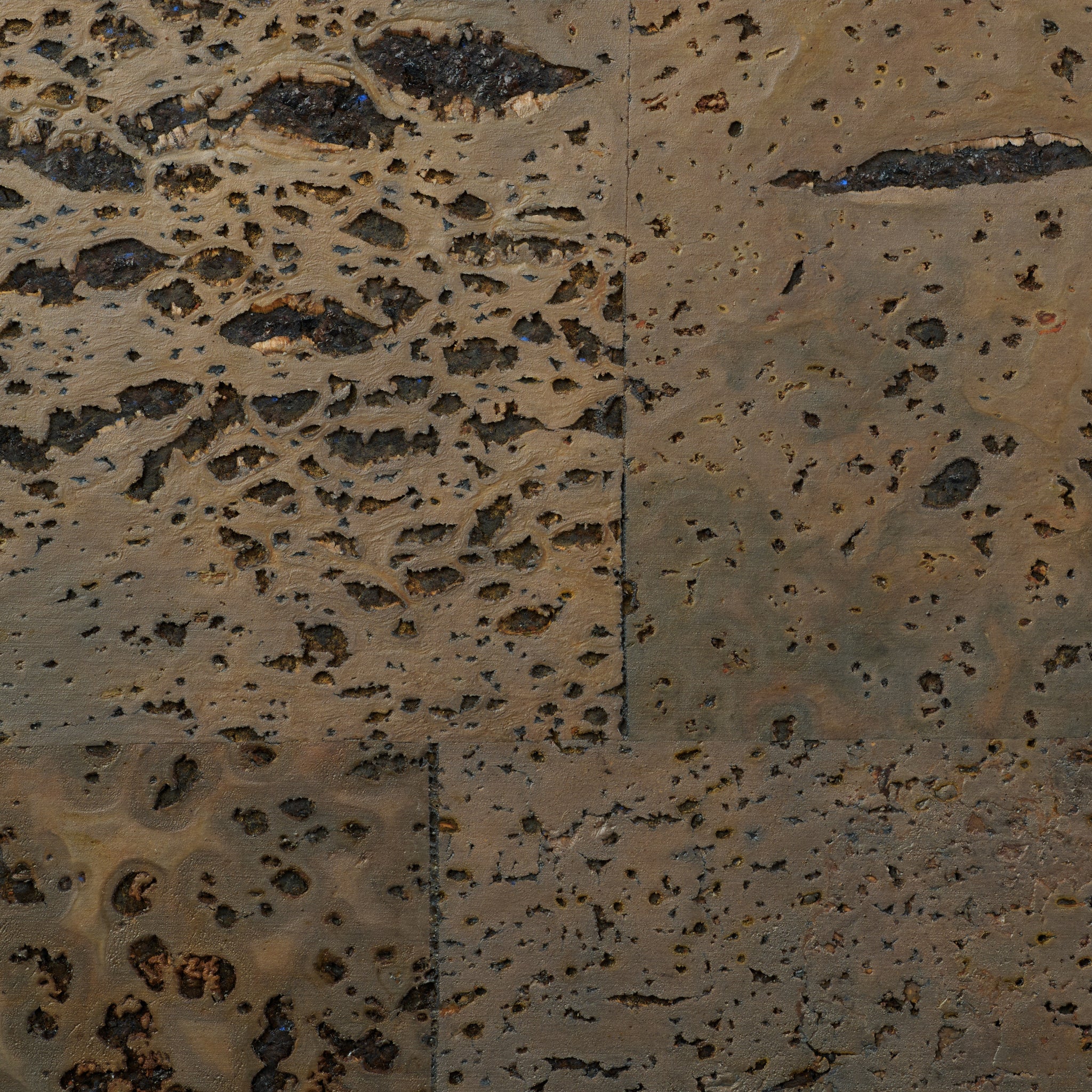 Deep, smoke-coloured cork panels offering a sophisticated, tactile surface with a distinctly modern edge.